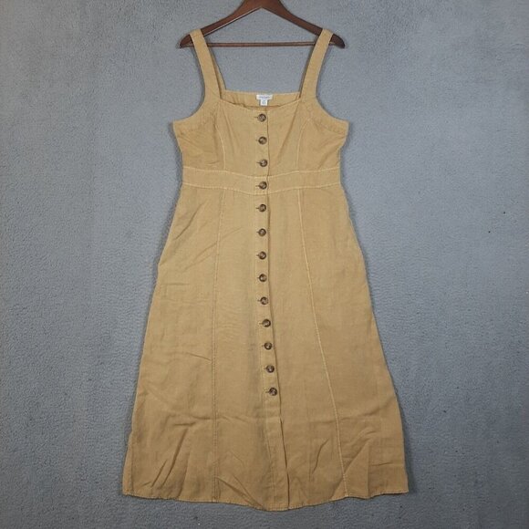 Sundance Yellow Sleeveless Sundress Midi - Picture 1 of 16